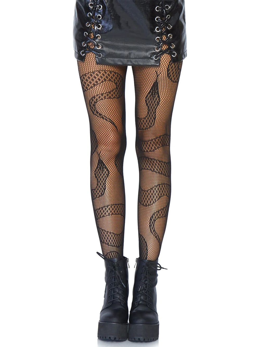 Leg Avenue - Snake Net Tights - BLACK